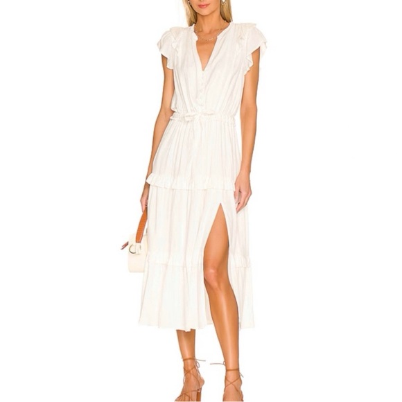 PAIGE Dresses & Skirts - Paige Rozlyn Tiered Midi Dress NWT White XL Cottagecore Boho